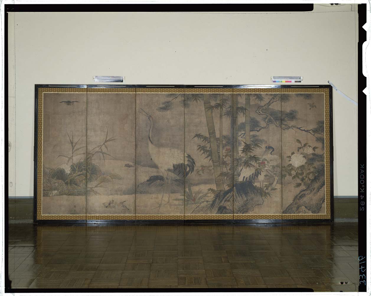 C0033416 四季花鳥図屏風 - 東京国立博物館 画像検索