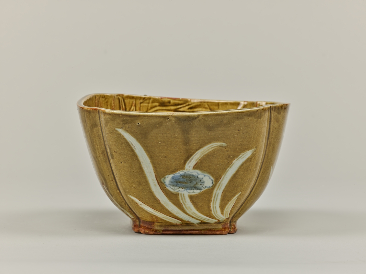 染付草花霊芝文楕円小鉢(2客) fit=scale-down,w=1200